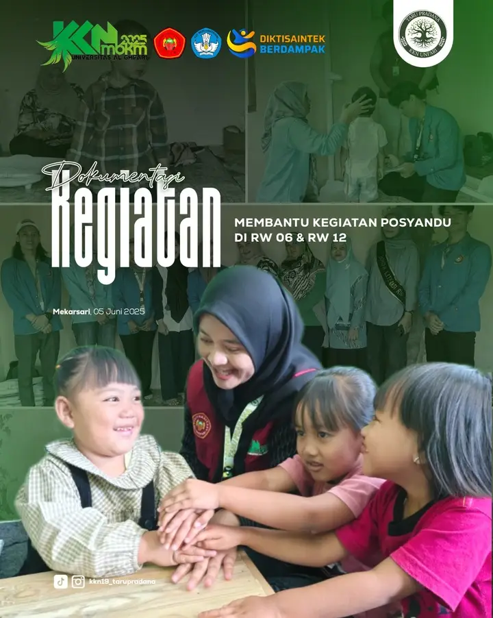 Artikel KKN Universitas Al Ghifari: Bersama Wujudkan Desa Sehat : Kontribusi KKN 19 Taru Pradana di Posyandu Mekarsari Gambung