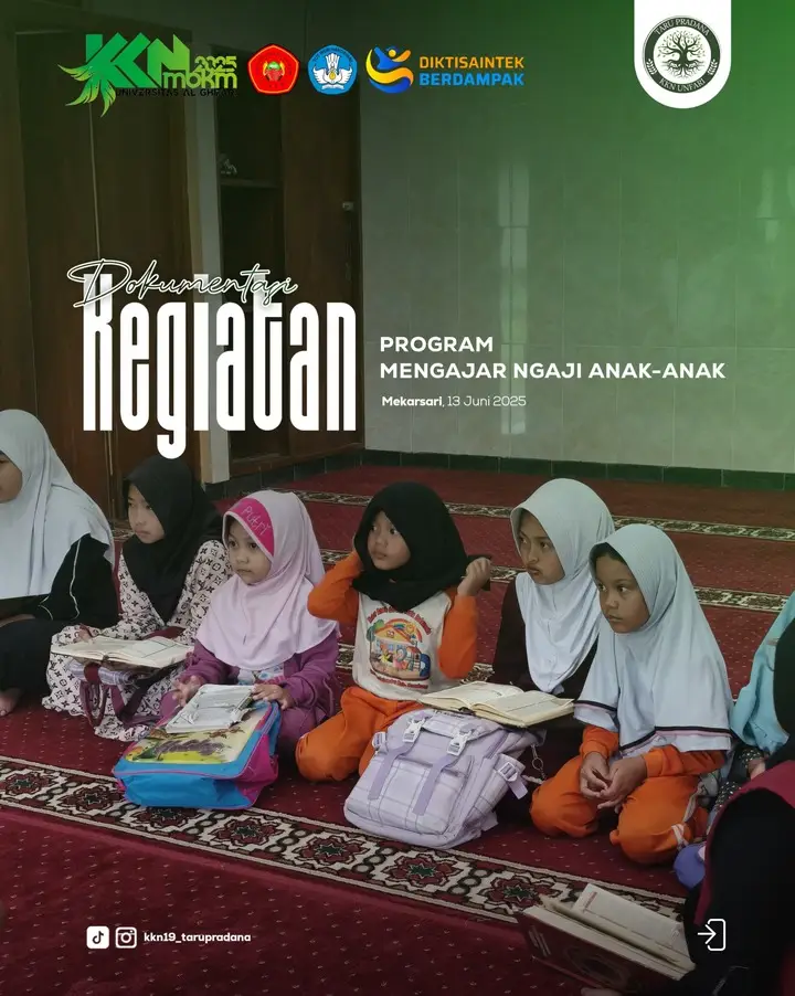 Artikel KKN Universitas Al Ghifari: Implementasi Program Pendidikan Al-Qur'an oleh Mahasiswa KKN sebagai Upaya Penguatan Nilai-Nilai Keagamaan di Masyarakat
