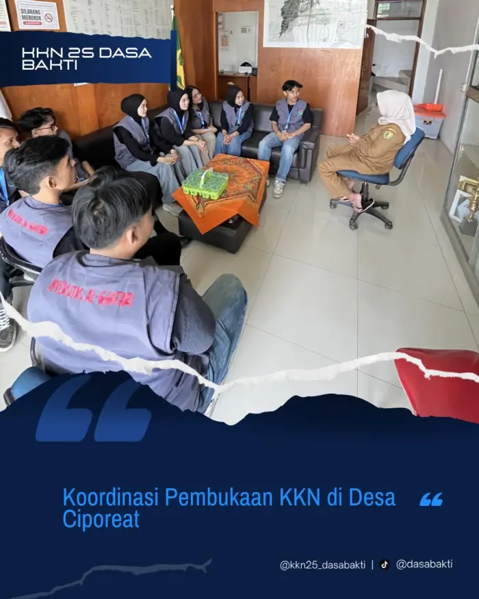 Artikel KKN Universitas Al Ghifari: Koordinasi Pembukaan KKN 25 di Desa Ciporeat