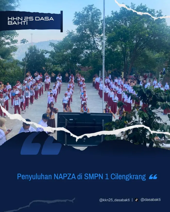 Artikel KKN Universitas Al Ghifari: Penyuluhan NAPZA (Narkotika, Psikotropika, dan Zat Adiktif lainnya) Bersama BABINMAS di SMPN 1 Cilengkrang