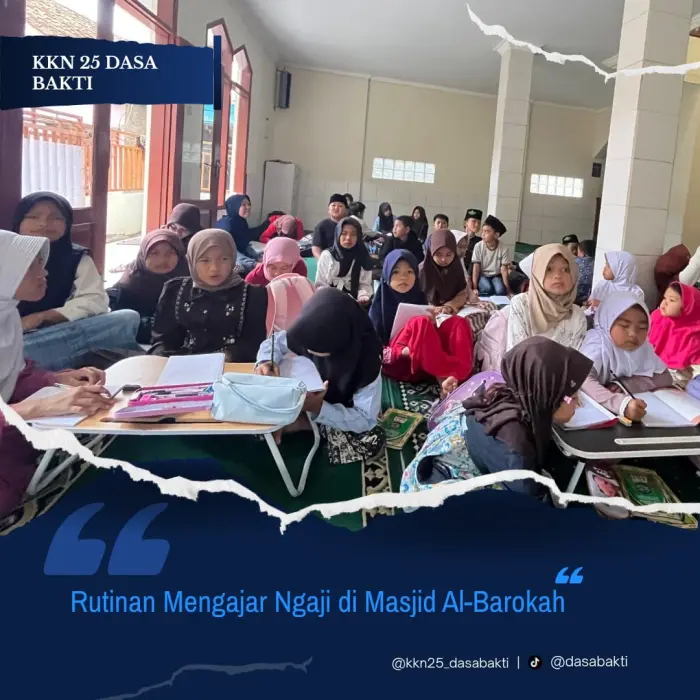 Artikel KKN Universitas Al Ghifari: Rutinan Mengajar Ngaji di Masjid Al-Barokah Desa Ciporeat