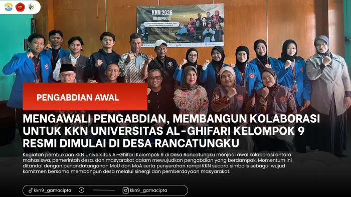 Artikel KKN Universitas Al Ghifari: Mengawali Pengabdian, Membangun Kolaborasi: KKN Universitas Al-Ghifari Kelompok 9 Resmi Dimulai di Desa Rancatungku
