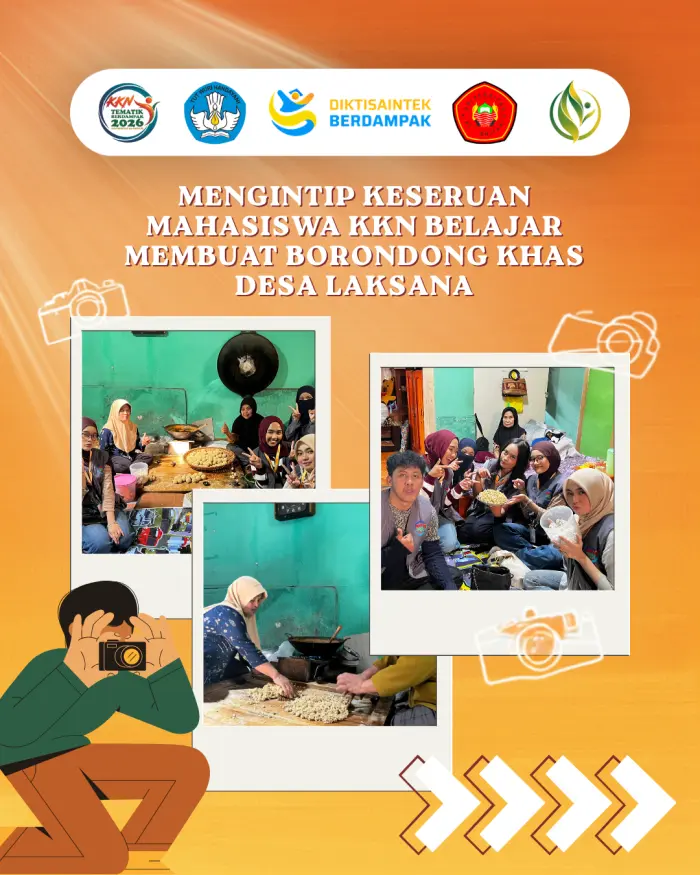 Artikel KKN Universitas Al Ghifari: Mengintip Keseruan Mahasiswa KKN Belajar Membuat Borondong Khas Desa Laksana