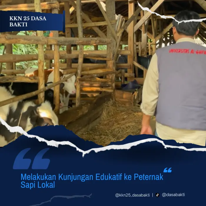 Artikel KKN Universitas Al Ghifari: Mahasiswa KKN Dasa Bakti 25 Menggali Potensi Peternakan melalui Kunjungan Edukatif ke Peternak Sapi Lokal
