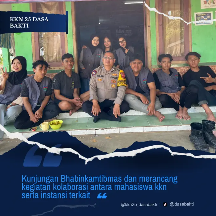 Artikel KKN Universitas Al Ghifari: Mahasiswa KKN 25 Dasa Bakti Memperkuat Sinergi Keamanan dan Pengabdian melalui Kunjungan Bersama Babinkamtibmas